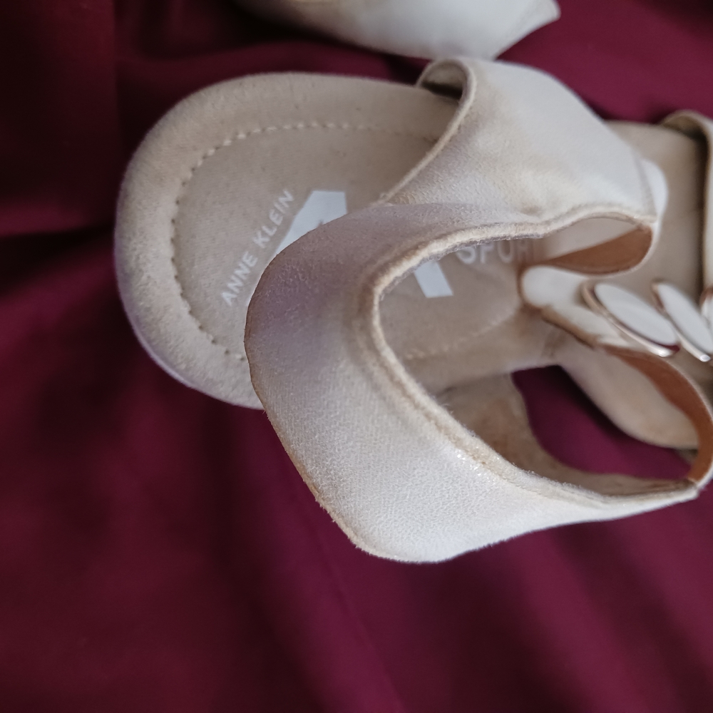 Anne Klein Cream and Tan Sandals - Picture 6 of 9